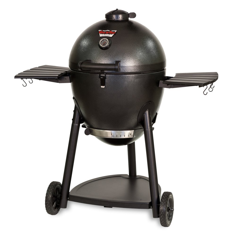 Char-Griller 96619 Akorn Kamado Kooker Combo With Grill Cover With Cooking Stone, Graphite