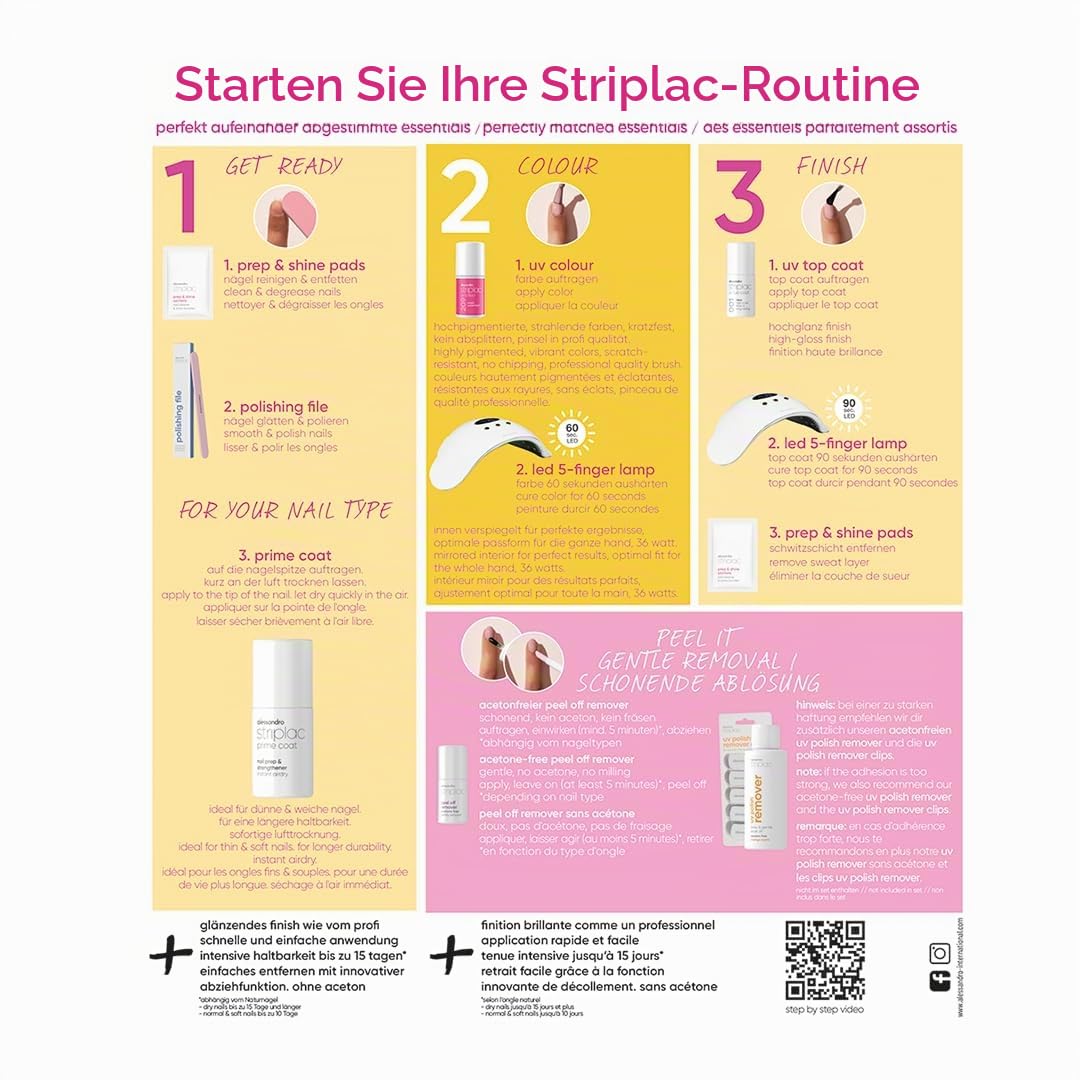 alessandro Striplac UV Starter Set normal & soft nails Summer Edition
