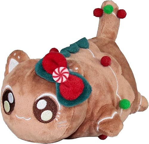 Womise Meemeows - Juguete de peluche para gatos, peluche de comida para gatos, miau, lindo animé de dibujos animados de gato, almohada de peluche,