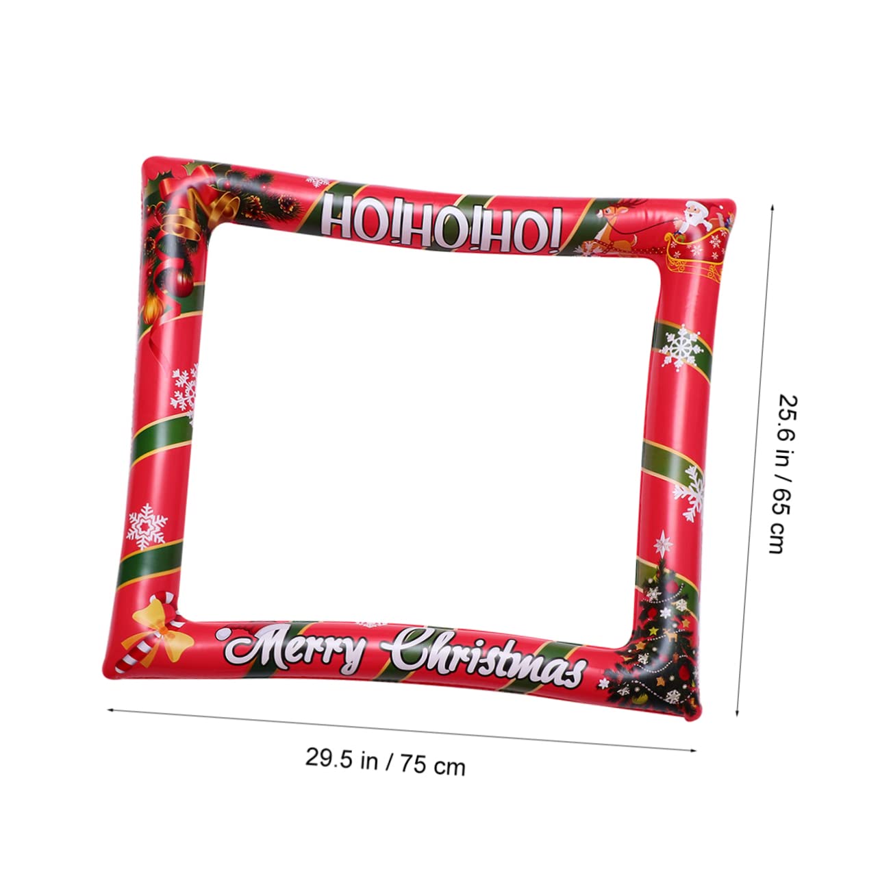 PRETYZOOM 3 STK Aufblasbare Fotorahmen-fotorequisiten Weihnachts-Selfie-Requisiten Weihnachtsmann Weihnachts-Selfie-fotorahmen Urlaub Fotoautomat Requisiten Weihnachtsbedarf Rot Das Haustier