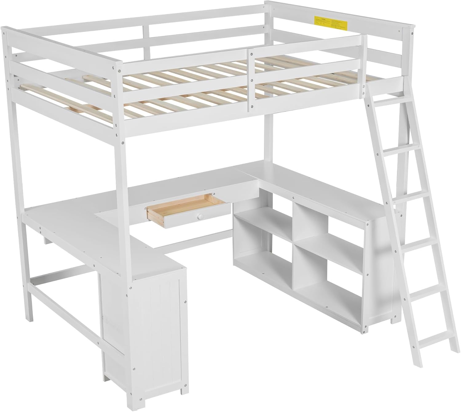 Merax Full Size Loft Bed front view