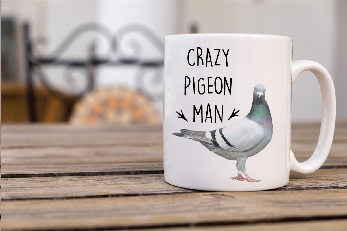 60 Second Makeover Limited Crazy Pigeon Man Mug Pigeon Mug Racing Fancier Present Bird Lover Gifts for Men Fathers Day Pidgeon Present Father Day Gifts Fatherday