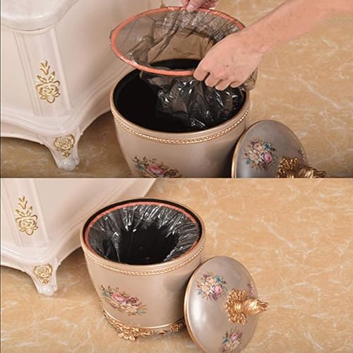 Miniatura 4 de NTIYOU Botes de basura de 3.1 galones de capacidad, multifunción con CoverLiving Room Baño, para el hogar, (color verde esmeralda) cesta