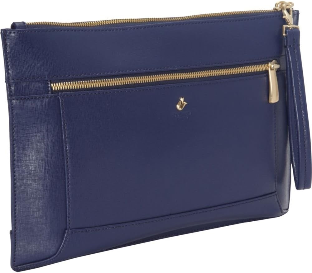 Knomo Bags Marylebone Harley Leather Pouch for Apple iPad Tablet Navy