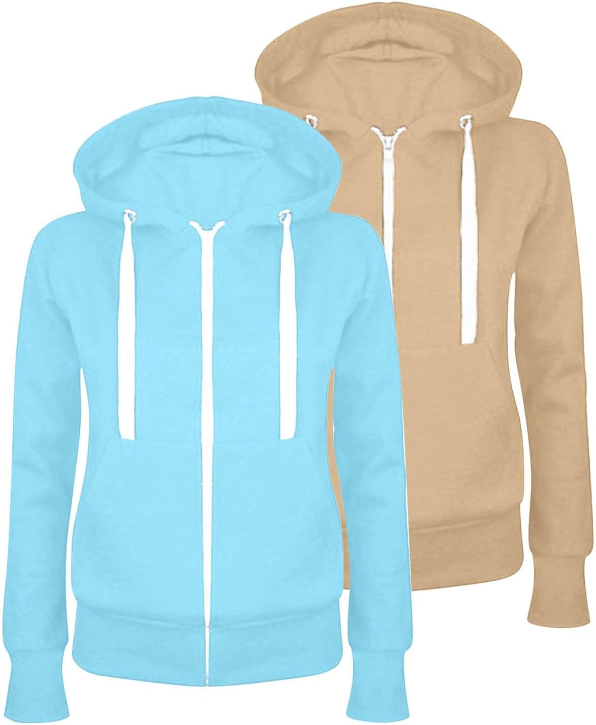 Women's Lightweight Plus Size Casual Hoodie Oversized Cotton Long Sleeve Casual Sweatshirt with Front Large Pocket