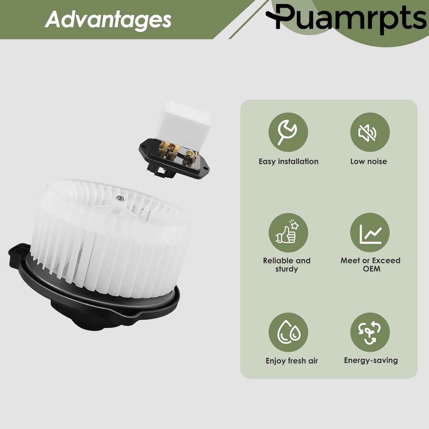 HVAC Heater Blower Motor and Resistor Kit Compatible with Toyota Tacoma 1995-2004 - Replace# 700059 RU91