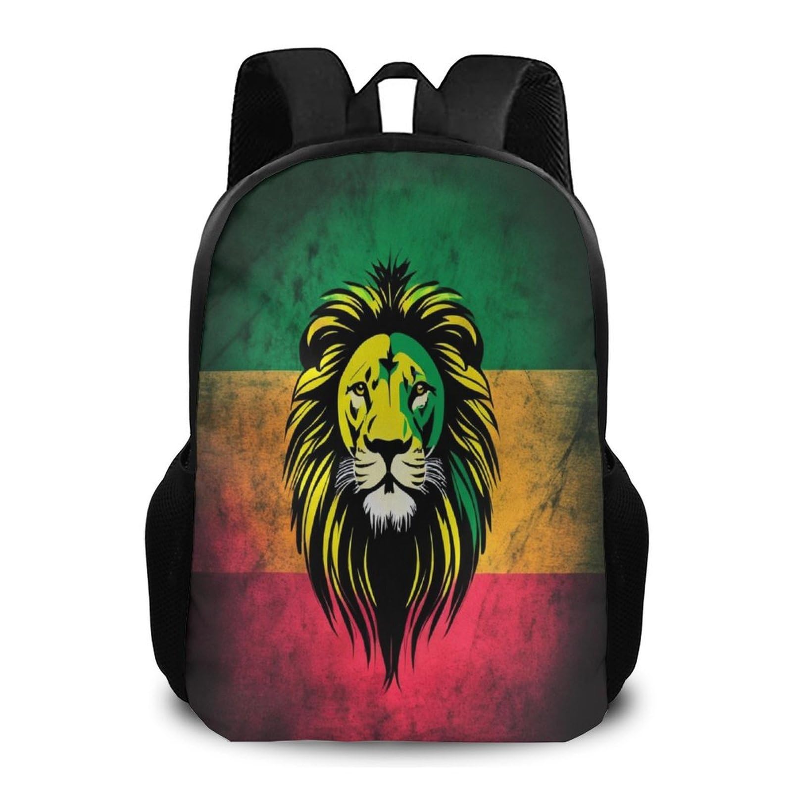 CFZZNYESQF Business Work Bag for Men Women, Backpack Easy to Storage, Large Capacity Reggae Rasta Flag Lion Black Backpacks for Outdoor