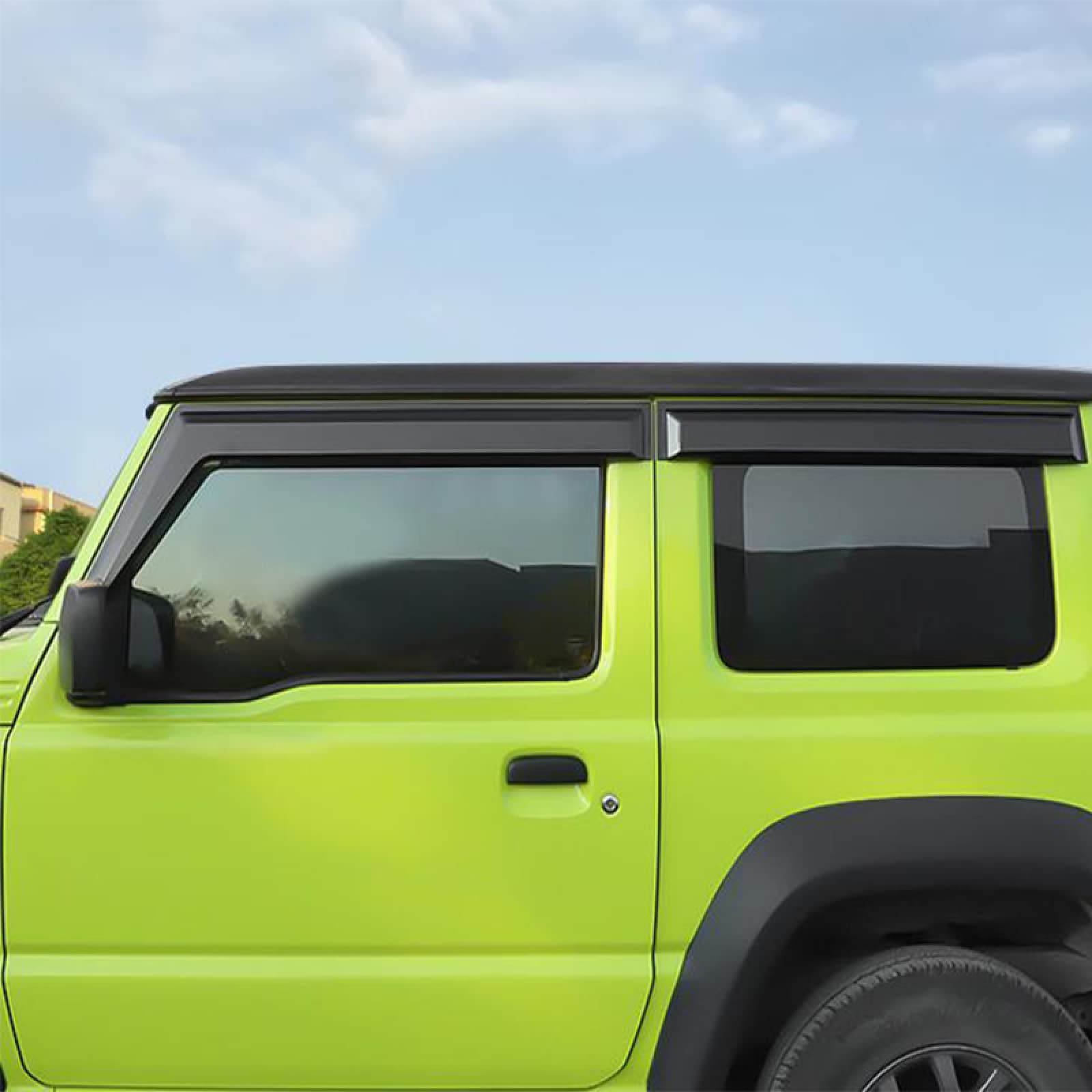 per Suzuki Jimny 2019 2020 2021 2022, Visiera per Finestra Auto Parapioggia Parapioggia Fumo Scudo Deflettori Tendalino Trim Copertura Accessori Auto