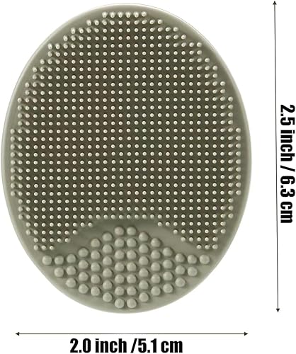 Miniatura 3 de PandaEar Cepillo para cuna de bebé, cepillo de silicona para baño de bebé, juego de cepillos de masaje para piel seca, tapa de cuna y eczema,