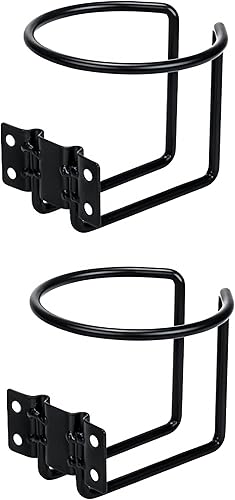 2 soportes universales para bebidas, portavasos con anillo de revestimiento negro, adecuado para barco, camión, caravana, tractor, columpio de