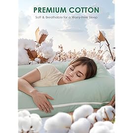 QUEEN ROSE Pregnancy Pillows, Soft Cotton U Shaped Body Pillow for Sleeping, Maternity Pillow for Pregnant Women, Green