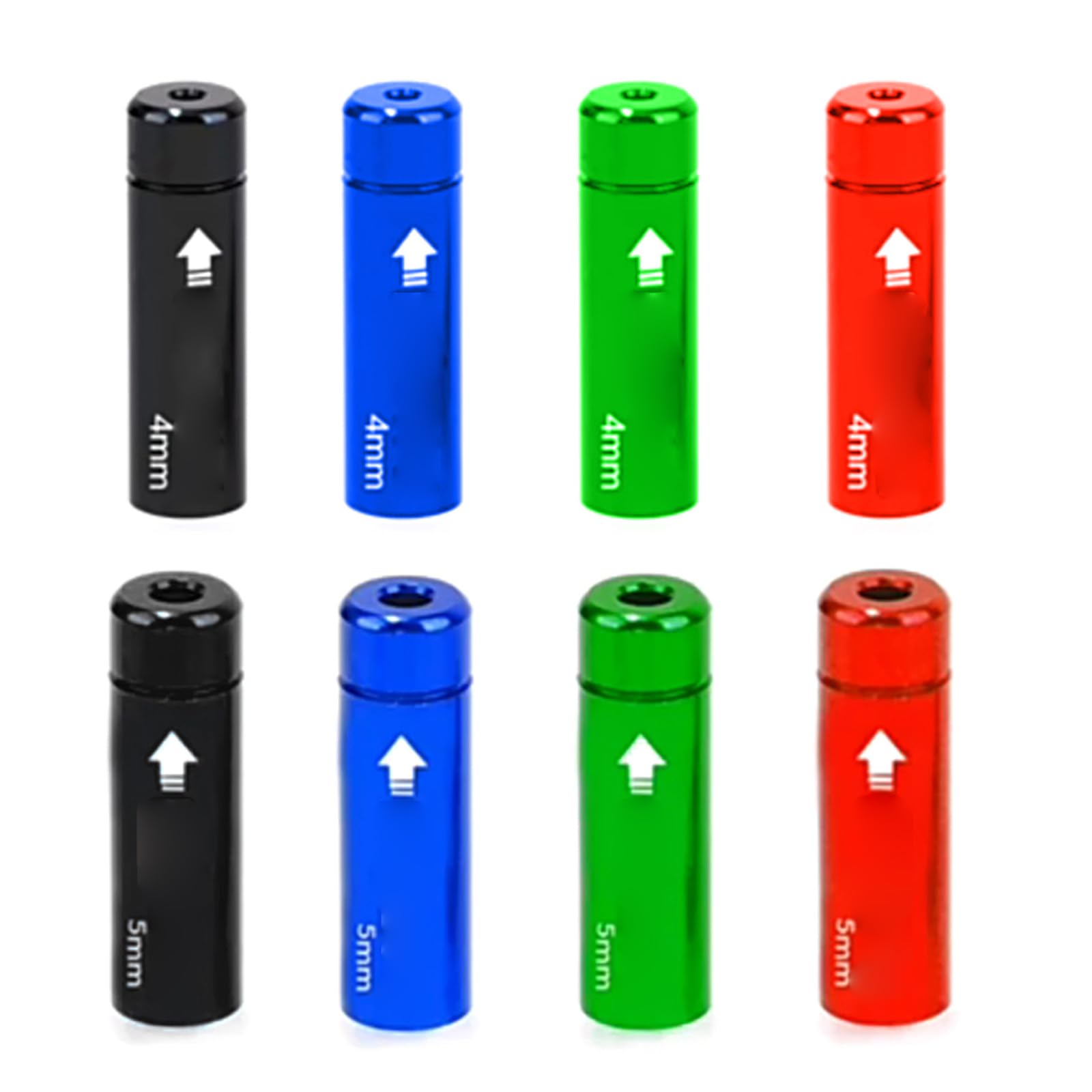 BANYUP 10Pcs Aluminum Alloy Bike Derailleur Shifts Cable Wire End Caps Brake Cable Housing Ferrule End Caps Set