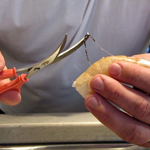 Miniatura 7 de Treasure Gurus - Tijeras de acero inoxidable para mariscos y camarones, tijeras de cocina para alimentos, herramienta de corte de mariscos