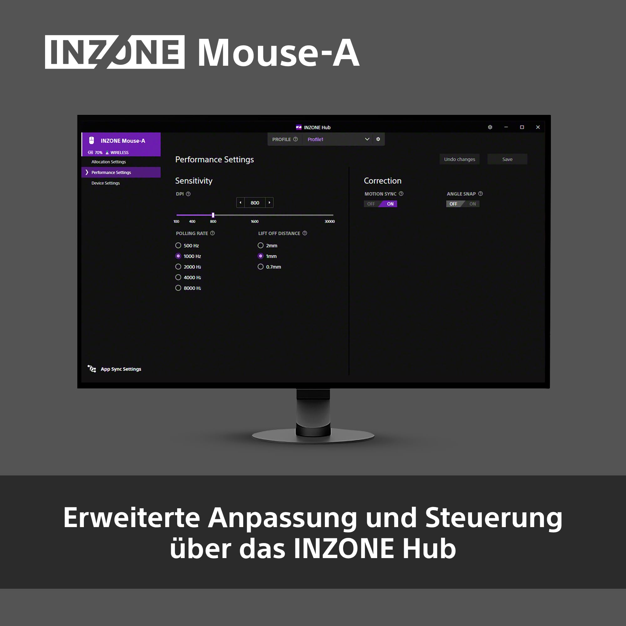 Sony INZONE Mouse-A Gaming-Maus (USB – Bild 9