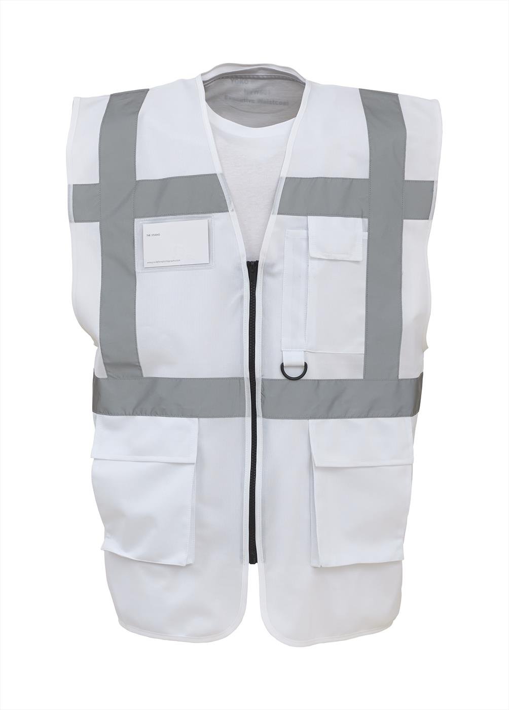 Expert Workwear Coloured Hi Vis Executive Vest High Viz Vests Zip with Pockets - 27 Colours — view 19