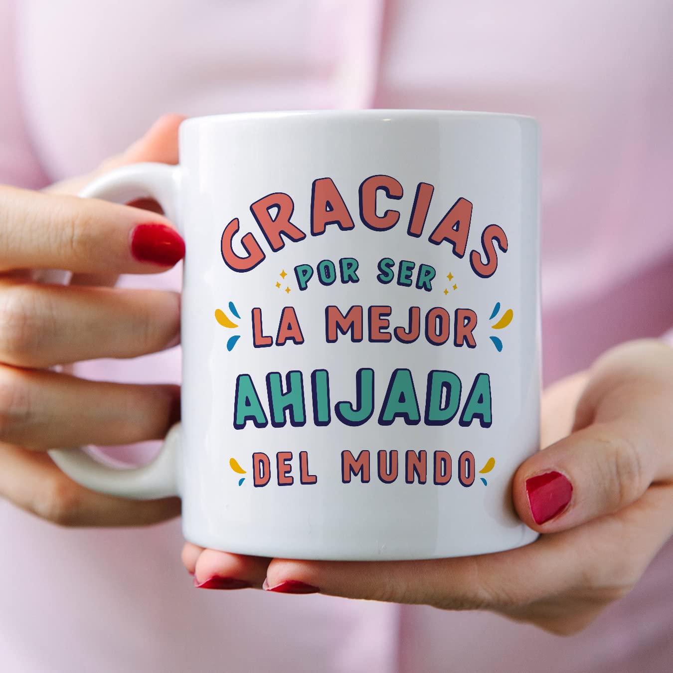 MUGFFINS Tazas Para HIJA - En Español - Gracias Por Ser El Mejor - 11 Oz / 330 Ml - Regalo Original Y Divertido