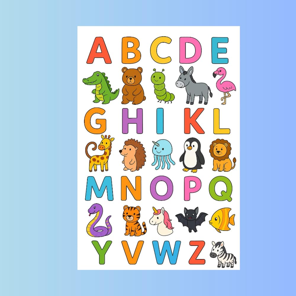 ABC coloring book for kids: Fun alphabet coloring pages with cute animals