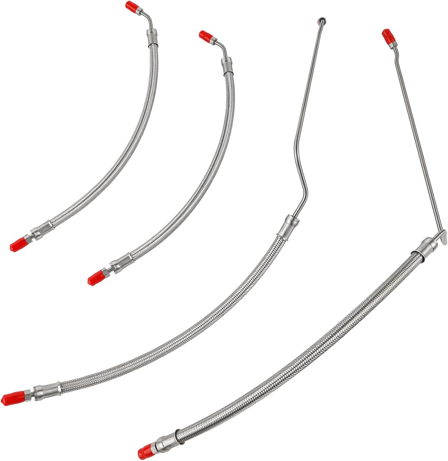 32-864589 Hydraulic Trim Tilt Ram Cylinder Hoses Kit fit for Mercruiser Bravo 1 2 3 X Series for Alpha One with Trim Cylinder(15-9/16") Hydraulic Trim Hose Replace 32-99904Q, 32-864588