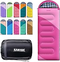 Vista 14 de Saco de dormir de campamento, sacos de dormir de 32 ℉ para adultos, niños, adolescentes, clima frío, cálido saco de dormir de invierno para 3-4