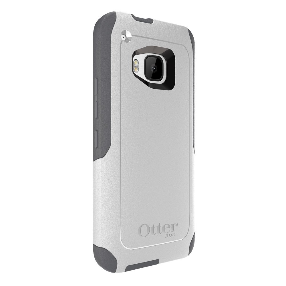 OTTERBOX Commuter Series Case for HTC One M9 - Retail Packaging - Glacier (White/Gunmetal Grey)