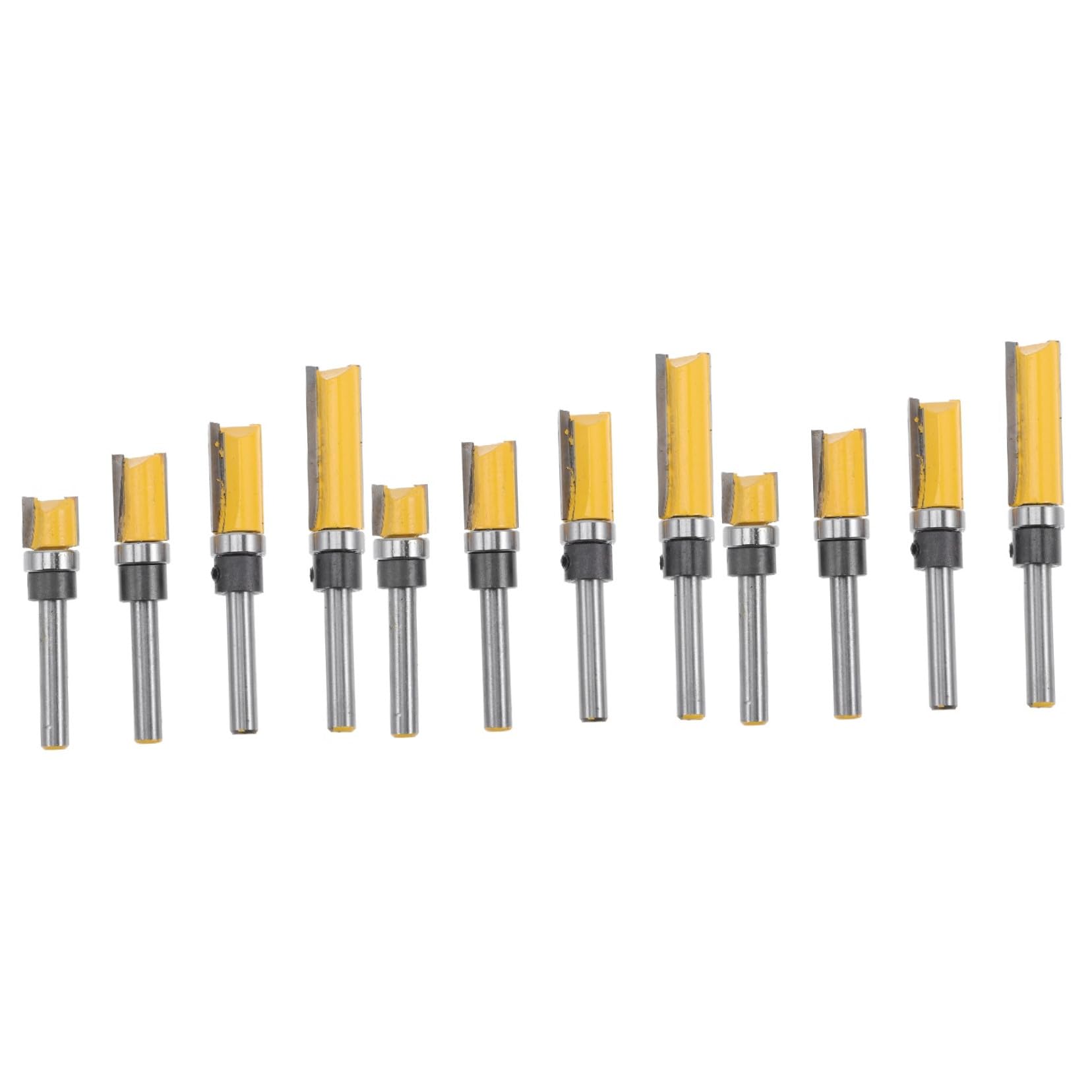 Operitacx 3 Set punta per fresa mola punta del router fresa per rifilare a filo punte del router taglierini Particelle punte di rifinitura a filo del cuscinetto frese da intaglio