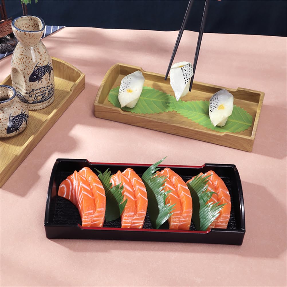 Bandeja organizadora de Platos de Sushi japonés | expositor de sashimi, soporte para botella de salsa, compartimento para palillos de dientes, base de ABS que ahorra espacio