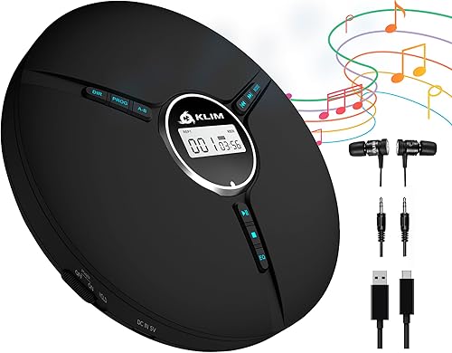Lenco CD-200 Discman - Reproductor De CD Con Pantalla LCD Y Auriculares Estéreo, Color Negro : Lenco