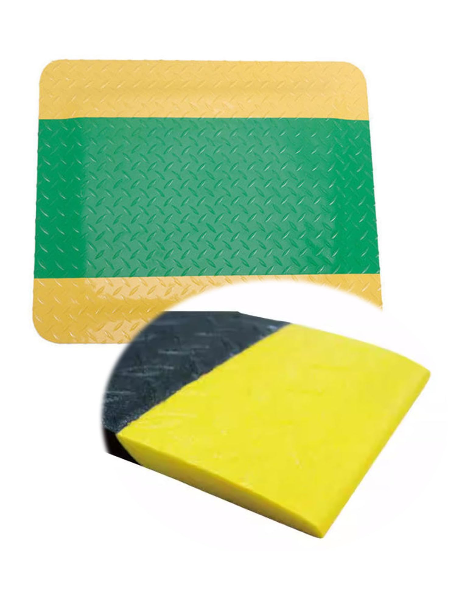 GTHTUHFD Ergonomic Anti-Fatigue Esd Floor Mat For Workshops - Commercial Safety Support Mat - Ideal For Standing Comfort In Industrial Settings,Green-80X70CM