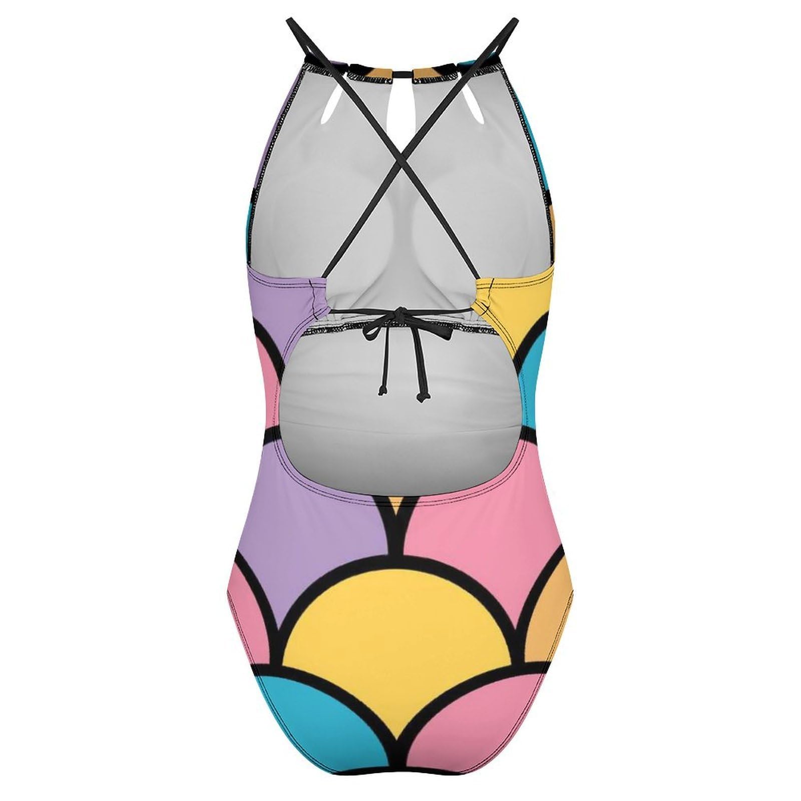 Farbige Meerjungfrauenflosse Damen Einteilige Badeanzug Bademode Bauchweg Swimsuit Schwimmanzug Tankini