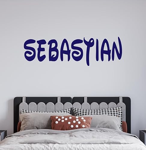 Miniatura 7 de Calcomanía de pared con nombre personalizado para niños y niñas, calcomanía de pared para cuarto de bebé, decoración de pared para habitación de