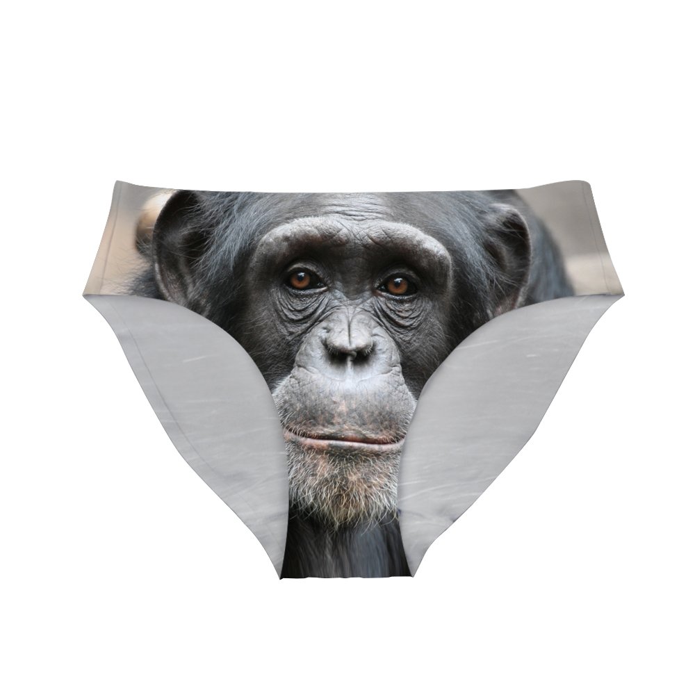 HUGS IDEA Chimpanzee Pattern Panties Lingerie Breathable Seamless Underwear for Girl S