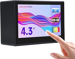 Waveshare 4.3inch Capacitive Touch IPS Display Compatible with Raspberry Pi 4B, 800×480 Resolution, Wide Angle, MIPI DSI Interface
