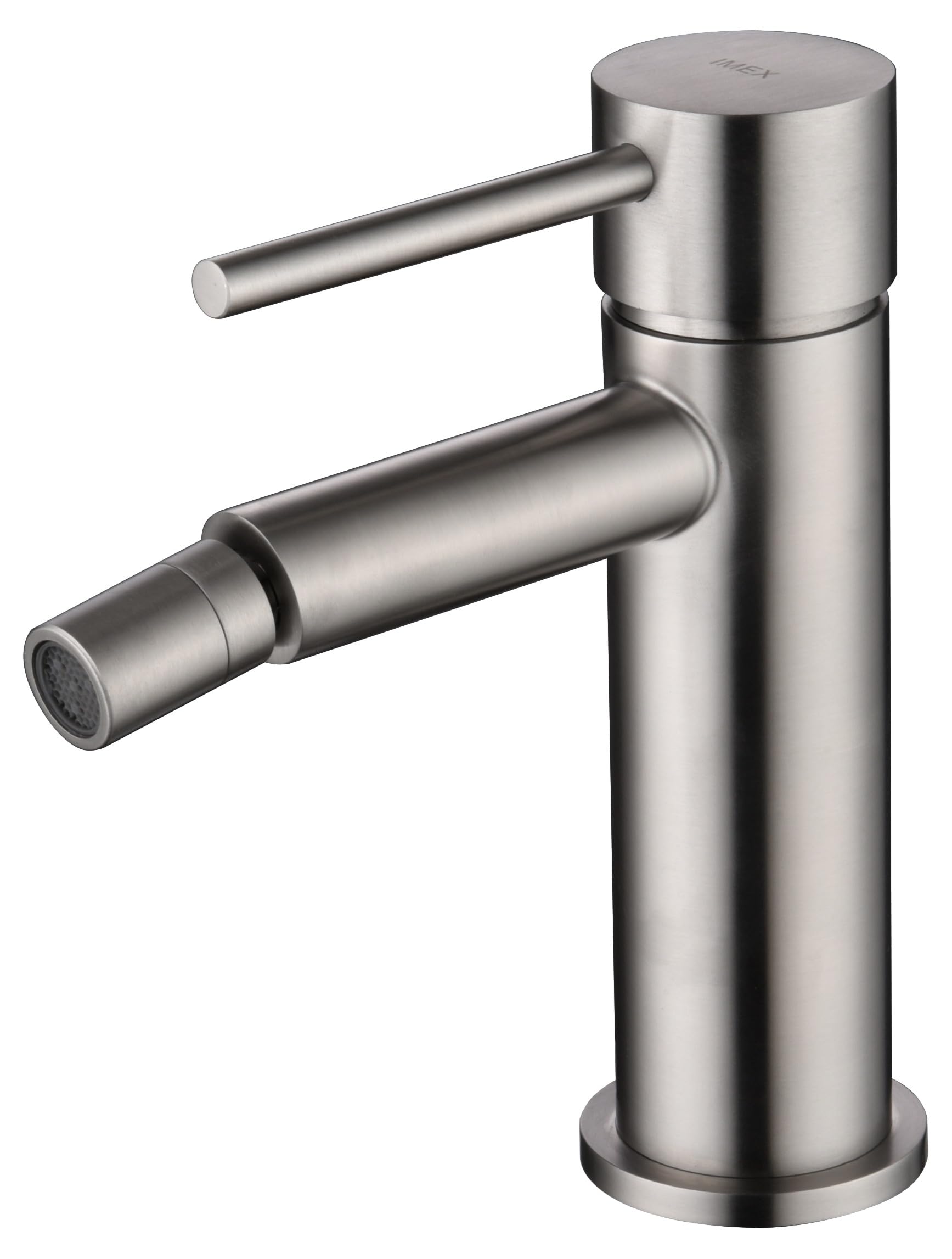 IMEX kran bidetowy, bateria bidetowa, bateria bidetowa, bateria bidetowa z mieszaczem ciepłej i zimnej wody, bateria Bidet, łatwa instalacja, seria moskiewska, kolor stalowy S316