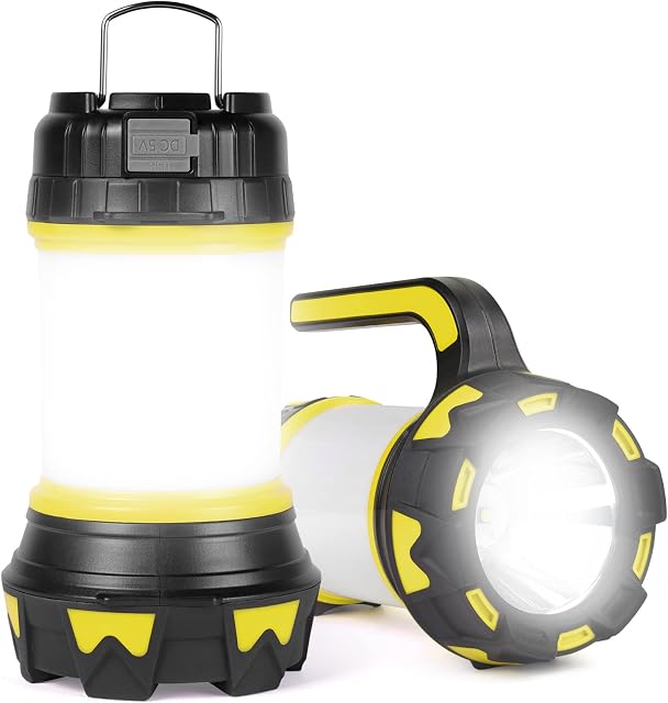 flintronic Rechargeable Camping Lantern, Superbright 1000 Lumen Camping Light, 6 Mode LED Torch Outdoor Searchlight Tent Light, Waterproof Emergency Light with 3600mAh Power Bank for Hiking, Fishing