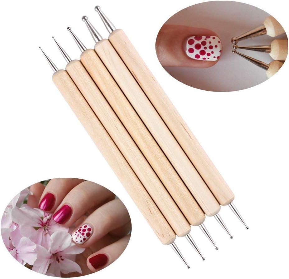 Ball Stylus Dotting Tools Set for Embossing Pattern Clay Pottery Ceramics Doll Sculpting Modeling