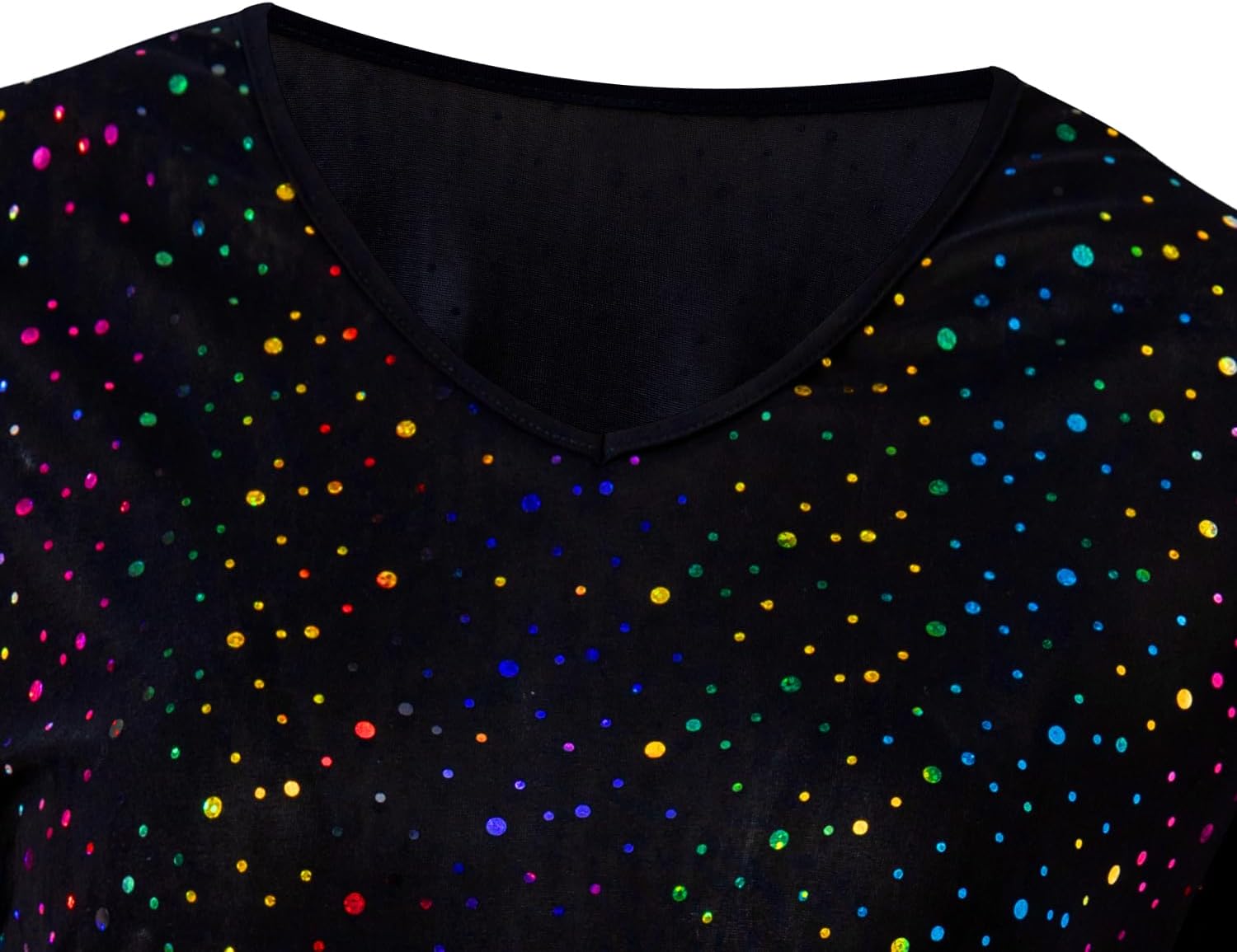 Women 70s Disco Costume Top Pants Party with Wig Sunglasses Ball Earring Necklace - Image 4