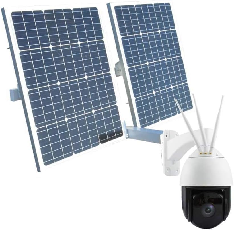 Dream Hub Outdoor Security Camera - Solar Panel 4G Camera - 1080P Surveillance Cam with Night Vision PIR Motion Detection SD Slot for Highway Industry Farm