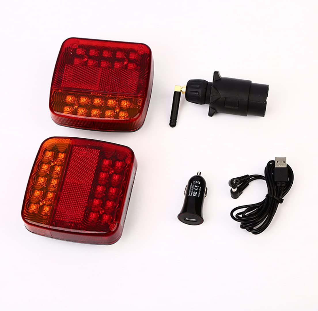 J/J Kit Fanali Posteriori Led Wireless Calamita Senza Fili Luci Omologati 5 Funzioni