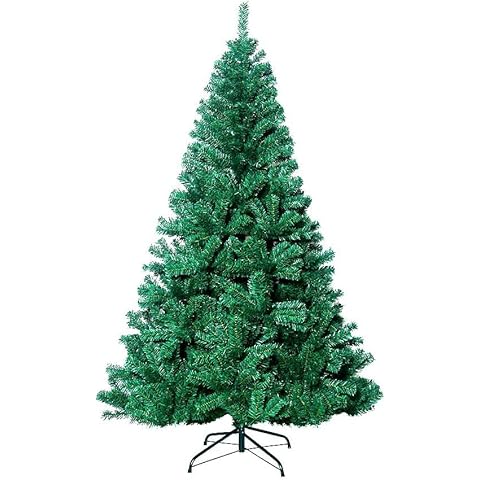 Yamvisa 6ft/1.8m Christmas Tree Artificial Traditional Green Spruce with Metal Stand for Indoor and Outdoor Xmas Home, Office, Party Decoration Cover