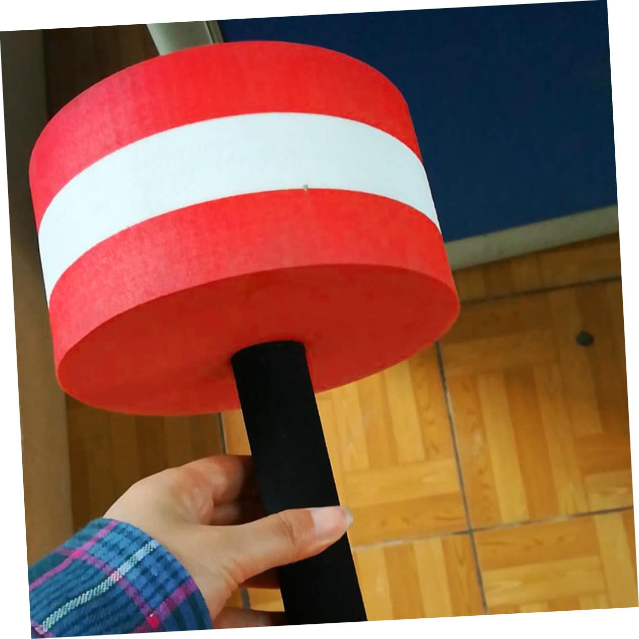 Abaodam 1Pc Eva Dumbbell for Swimming Floating Pool Dumbbell for Water Aerobics and Yoga Exercises Lightweight Comfortable for Men and Women Red Color