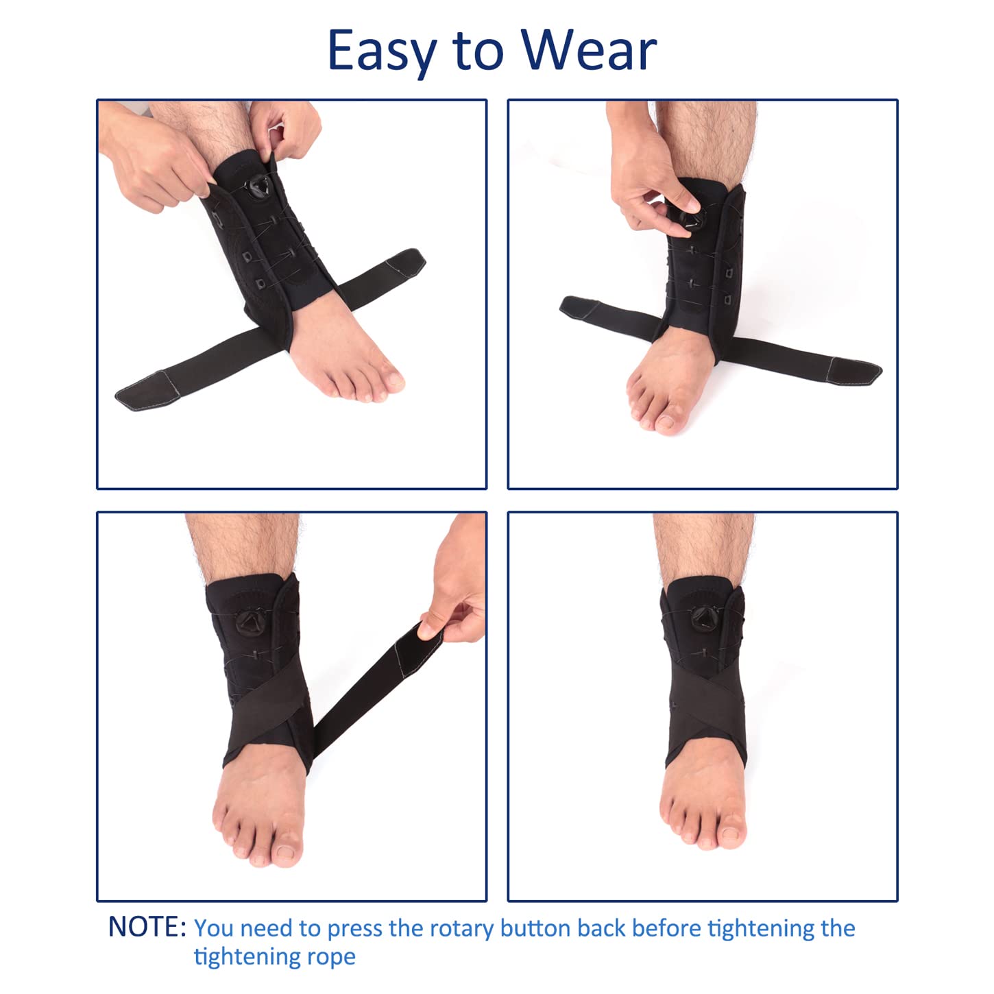 Ankle Brace, Ankle Support for Ankle Sprains, Tendonitis, Single/Medium: Industrial & Scientific