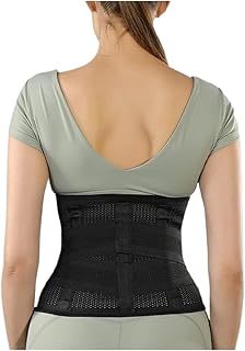 YKMYXZ, Cinturón de entrenamiento de cintura, corrector de postura, soporte for la espalda baja, faja lumbar transpirable, cinturón de soporte for la espalda(Brown,XL)