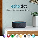 Echo Dot (3ème génération), Enceinte connectée avec Alexa, Tissu anthracite