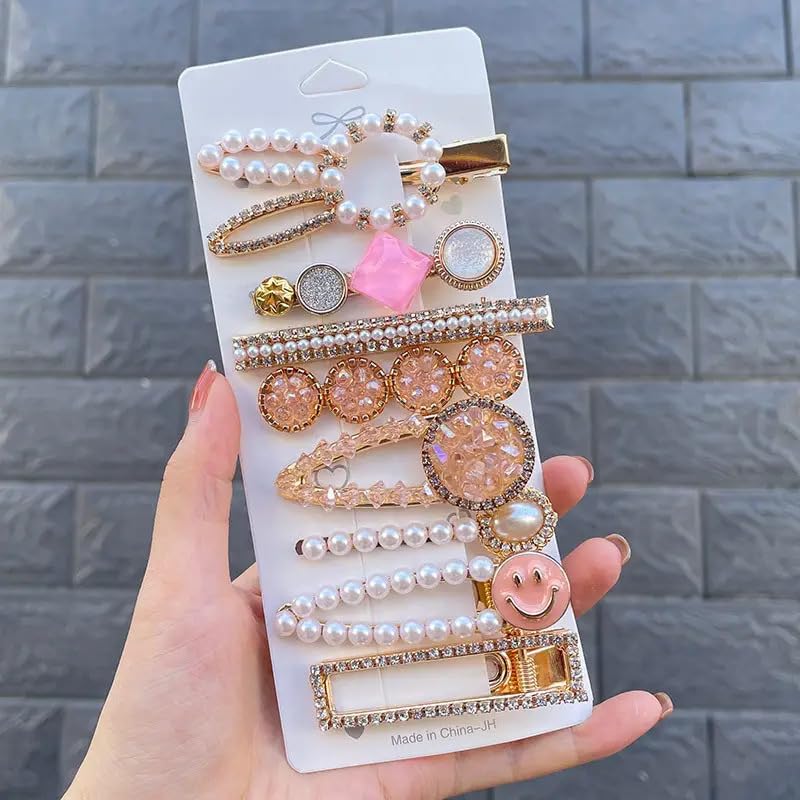 Image of SUNBIRD Hair Accessories Multicolor Hair Clip Korean Fashion Style Barrettes Alligator Clip Set For Baby Girls Teens Toddlers, (14 Pcs, Korean Clip)