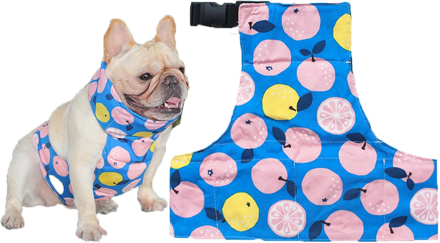 Dog Cooling Vest Harness Printing Lightweight Cooler Jacket Cool Fabric for Beach Outdoor Walking Cool Pet Cooler Vest for Small Medium Dogs