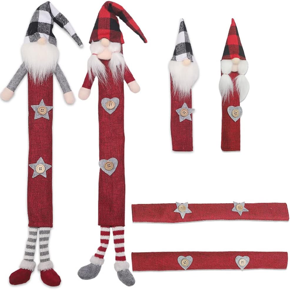 Christmas Handle Covers Set, Gnomes Refrigerator Handle Covers for Kitchen Stove Microwave Oven Dishwasher (Set of 6)