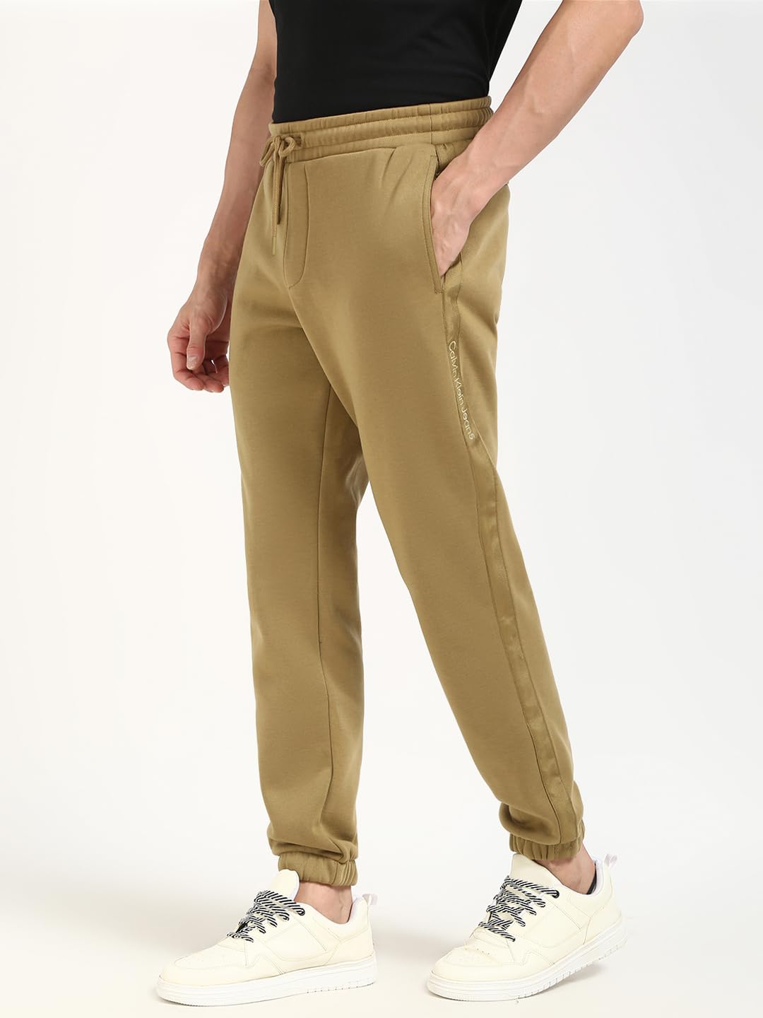 Calvin Klein Pantalón de chándal Hombre Logo Tape Pant con cordón