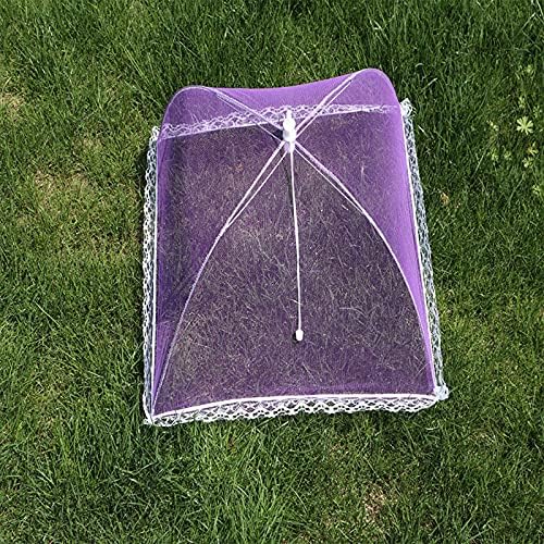 Food Covers, 17 Inch Mesh Pop Up Food Cover for Keeping Out Flies, Bugs, Mosquitos - Cake Domes for Outdoors, Screen Tents, Parties Picnics, BBQs, Reusable and Collapsible, 1Pc (Blue)