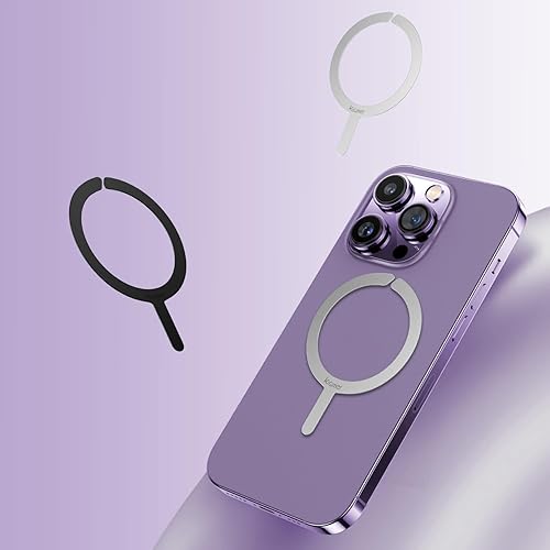 Magsafe - Anillo de placa de metal con imán de alta calidad, ultrafino, kit de adaptador de conversión universal para funda de teléfono, cargador