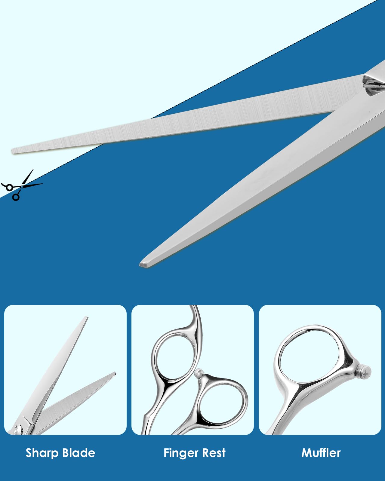 Lictin Hairdressing Scissors, Thinning Scissors Set - Image 2